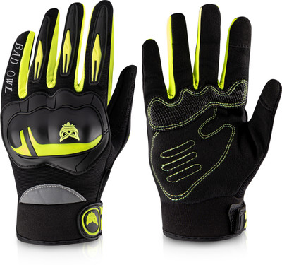 BAD OWL RYDON Full Finger Motorcycle Gloves Riding Gloves(NEON Green)