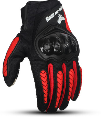 SHIVEXIM Full Finger Bike Riding Gloves with Touch Screen Sensitivity Riding Gloves Riding Gloves(Red)