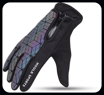 JAI SHRI Synthetic Biking Cycling Water Resistant Outdoor Athletic Touch Screen Friendly_ Riding Gloves(Black, Grey)