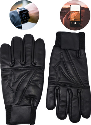 NV COLLECTION Soft Thermal Touch Gloves for Men & Women Riding Gloves(Black)