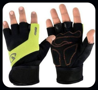JAI SHRI Weight lifting wrist support_ Gym & Fitness Gloves(Green)