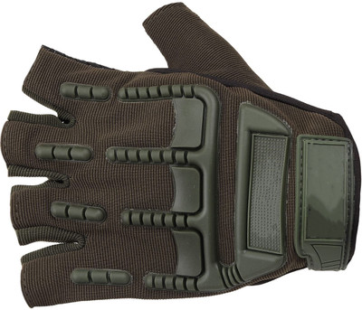 Creeknest Half Finger Breathable & Stretchable Material Riding & Shooting Practice Gloves Riding Gloves(Dark Green)