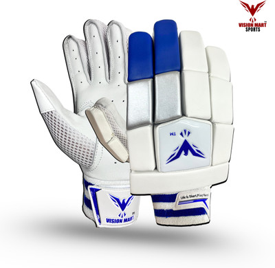 VisionMart CLUB EDITION Batting Gloves(White, Blue)