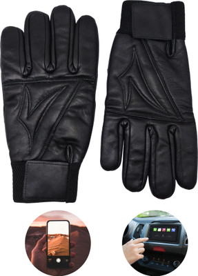 NV COLLECTION Unisex Stylish Touch Gloves for Cold Weather Riding Gloves(Black)