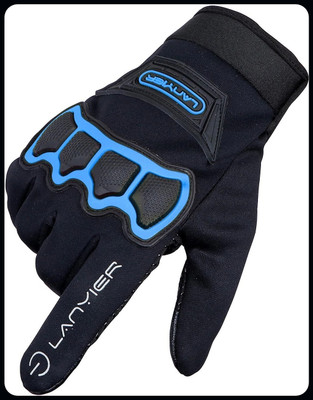 JAI SHRI Full Finger Bike Riding Gloves with Touch Screen Sensitivity_ Riding Gloves(Blue)