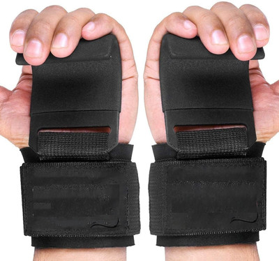 keycraze weight lifting power lifting dead lift hooks Wrist Support(Black)