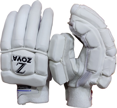 KhoLi White Cricket Batting Gloves for Men | Superior Grip & Protection Padded Batting Gloves(White)