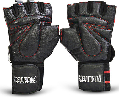 adbeni Half Finger Fighter Gym Gloves, Ultimate Grip & Comfort for Enhanced Performance Gym & Fitness Gloves(Black)
