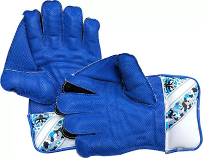 HOUSE OF COMMON Arrow Wicket Keeping Gloves (Men, Blue) Wicket Keeping Gloves (Blue) Wicket Keeping Gloves(Blue)