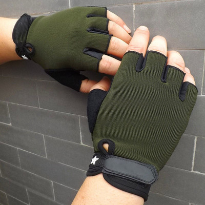 DreamPalace Bike Gloves Half Finger Fitness Sport Gloves Cycling Gloves (Green) Riding Gloves(Green)