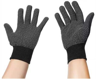 Solutions24x7 ANTI SLIP BLACK DOTTED COTTON GLOVES MULTIUSE Batting Gloves(Black)