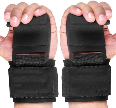 HOC weight lifting power lifting dead lift hooks Gym & Fitness Gloves(Black)