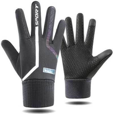 GymWar Winter Gloves Full Finger Phone Touch Screen Multipurpose Glove Riding Gloves(Grey)
