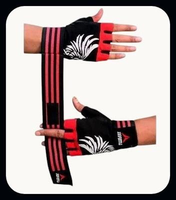 JAI SHRI Black & Red Sport Gloves For Men & Women(G-V-57 )_ Riding Gloves(Black, Red)