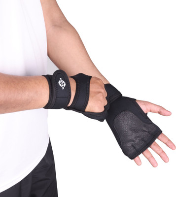 NIVIA Spider , Padded Palm, Ideal for Gym Weightlifting Gym & Fitness Gloves(Black)