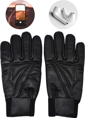 NV COLLECTION Warm Thermal Gloves with Touch Screen Feature Riding Gloves(Black)