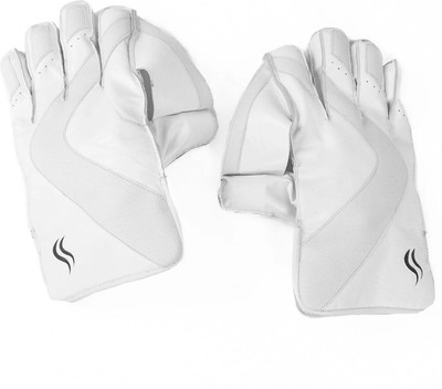 SLUGGER Cricket Professional Lovelon Leather Soft Material - Superior Grip & Protection Wicket Keeping Gloves(White)