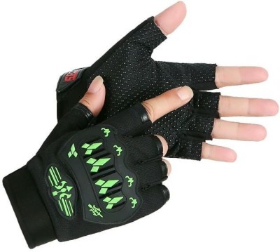 Xfinity Fitness anti slip light weight cycling gloves Cycling Gloves(Green-black)