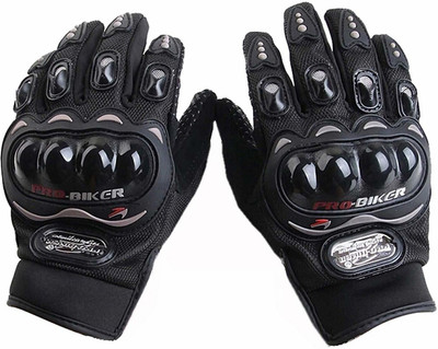 RKSON GGGONEX Riding gloves for bike heavy leathero Driving Gloves(Black)