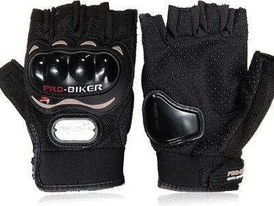 meenu arts Premium Pro Biker Riding Gloves_878 Driving Gloves(Black)