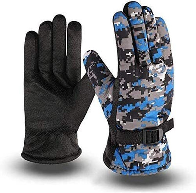 Atipriya POLYESTER WINTER GLOVES-(FREE) BLUE- 1PAIR Riding Gloves(Multicolor)