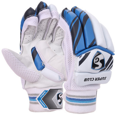 SG Batting Gloves Super Club Youth RH Batting Gloves(WHITE / BLUE)