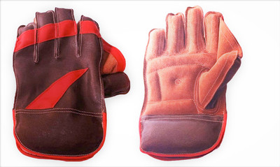 RS RETAILS Premium Leather Wicket Keeping Gloves for Youth, Wicket Keeping Gloves(Multicolor)