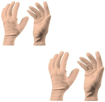 HOUSE OF COMMON Beige Driving Gloves Cotton And nylon Free Size Gloves Driving Gloves(Beige)