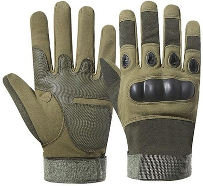 GymWar Hard Knuckle Motorcycle Army Shooting Tactical Outdoor Breathable Gloves Driving Gloves(Green)