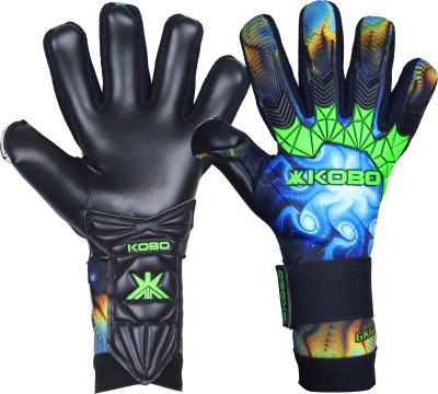 KOBO Football / Soccer Goal Keeper Professional Gloves (Size-7.5) Goalkeeping Gloves(Multicolor)