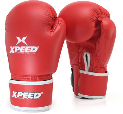 XpeeD PU Contest Padded with Moulded Foam Padding(Set of 2) Boxing Gloves(Red)