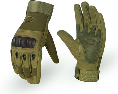 MELZRON Full Finger Bike Riding Gloves for Men and Women Winter Military Hand Glove Riding Gloves(Green)