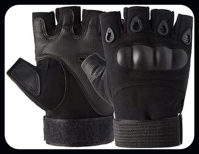 JAI SHRI Half Hand Winter Hand Gloves for Biking, Racing, Shooting and Gym_ Driving Gloves(Black)