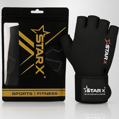 STARX Minati Pro Wrist Support Gym Gloves Black for Men and Women Gym & Fitness Gloves(Minatipro/black)