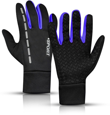 zaysoo Colour line Glv Cycling Gloves(Blue)