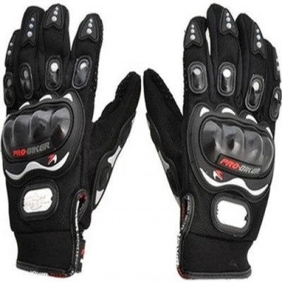 meenu arts Premium Pro Biker Riding Gloves_36 Riding Gloves(Black)