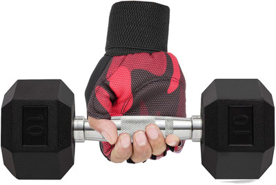 GymWar Weight lifting Gym Gloves For Men & Women Gym & Fitness Gloves(Red)