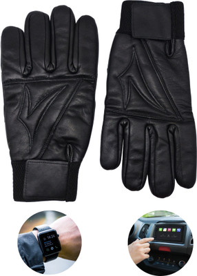 NV COLLECTION Trendy Touchscreen Gloves – Stay Warm & Connected Riding Gloves(Black)