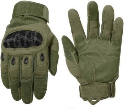 Zepto Full Finger Hard bike Shooting tactical Outdoor Breathable Gym & Fitness Riding Gloves(Green)