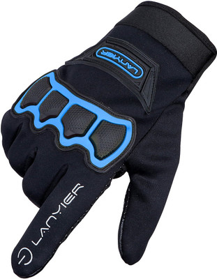zaysoo Full Finger Bike Riding Gloves with Touch Screen Sensitivity Riding Gloves(Blue)