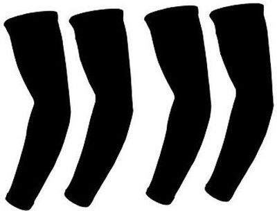 ADONYX UV Protector Stylish Arm Sleeves Cycling Gloves(Black)