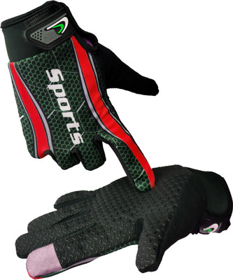 DreamPalace India Full Finger Bike Riding Gloves for Men & Women, Windproof Motorcycle Gloves Riding Gloves(Red)