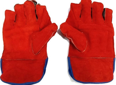 labeeb Cricket Build Quality Wicket Keeping Gloves for Kids (Red) Wicket Keeping Gloves(Red)