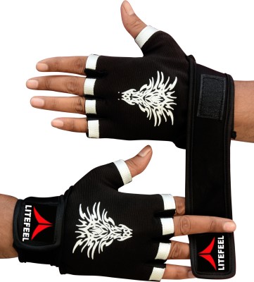 LITE FEEL WRIST SUPPORTS GLOVES FOR WORKOUT Gym & Fitness Gloves(Black)