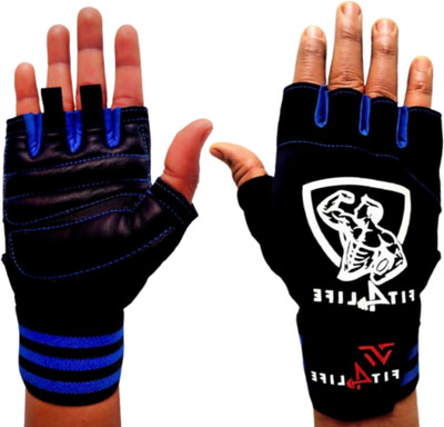 ABC gym gloves 001 Cycling Gloves(Blue)