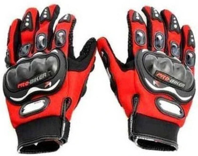 meenu arts Premium Pro Biker Riding Gloves_52 Riding Gloves(Red)