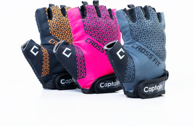 CAPTAIN CROSS FIT RIDING BREATHABLE GLOVES combo Driving Gloves(PINK&BLACK, HASH &BLACK, ORANGE&BLACK)