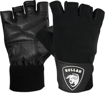 BULLAR Premium Quality Gym & Fitness Gloves(White, Black)