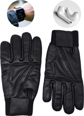 NV COLLECTION Premium Winter Touch Gloves – Unisex Design Riding Gloves(Black)