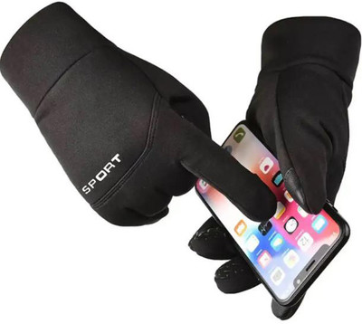DreamPalace India Winter Riding Gloves Outdoor Keep Warm motorcycling Gloves Riding Gloves(Black)